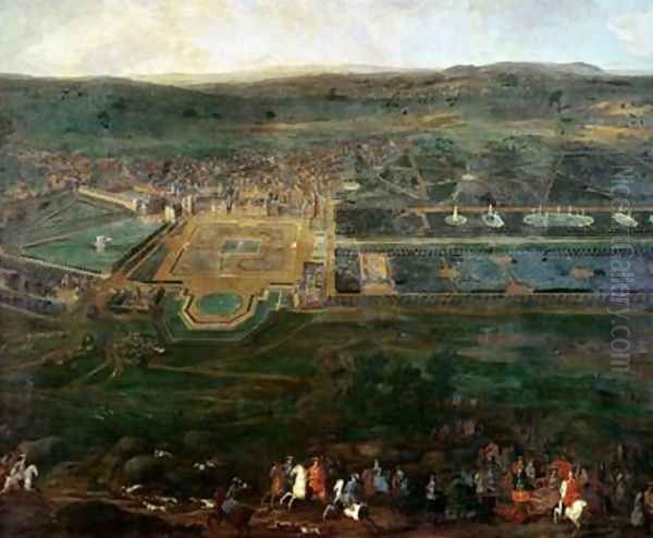 Louis XIV 1638-1715 hunting near the chateau of Fontainebleau - view 1