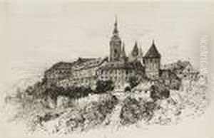 A French Chateau by William Callow