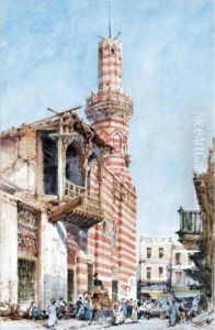 A Street Scene, Cairo; Entering The Mosque, Algiers