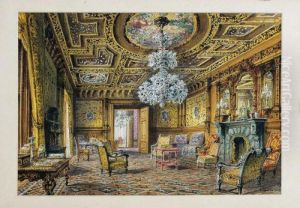 Interno Di South Lodge, La Casa Di Violet Hunt; Salone In Stile Seicentesco by Gabriele Carelli
