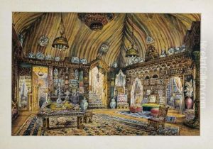 Interno Di South Lodge, La Casa Di Violet Hunt; Salone In Stile Moresco by Gabriele Carelli