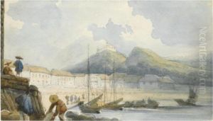 Chinese Boatmen At Macao; Indian Women Washing At The Banks Of A River ( Chinese Boatmen At Macao; Indian Women Washing At The Banks Of A River (