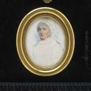 An Unfinished Portrait Of Mrs
Johnson, Called 'trumpet Grandma', Wearing Collar, Turban In Her
Powdered Hair. by George Chinnery