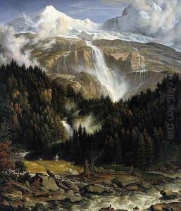 The Schmadribach Falls 1821-22 by Joseph Anton Koch