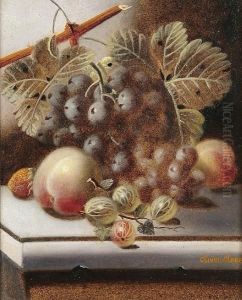 Still Life Of Fruit On A Marble Ledge