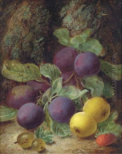 Still Life Of Plums - view 1