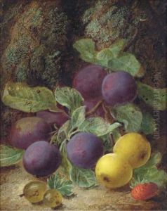 Still Life Of Plums by Oliver Clare