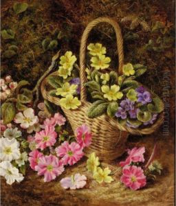 Still Life With Basket And Spring Flowers