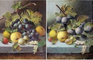 Apples And Grapes; Apples And Plums by Oliver Clare