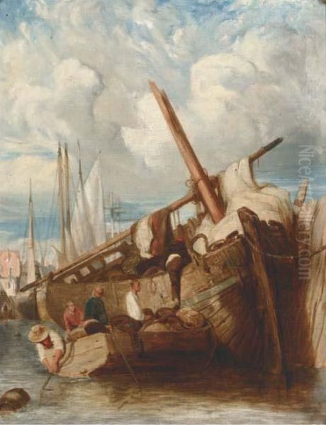 Unloading The Barge - view 1