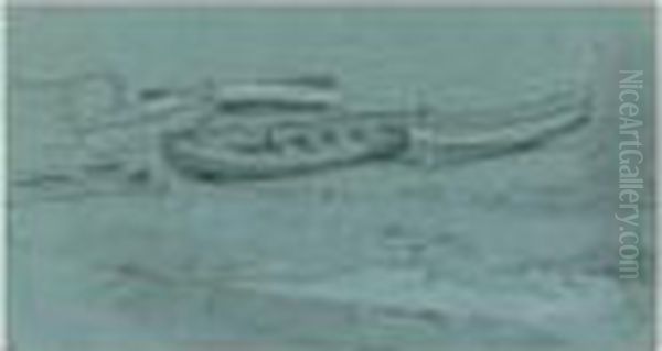 Riverboats Along The Shore - view 1