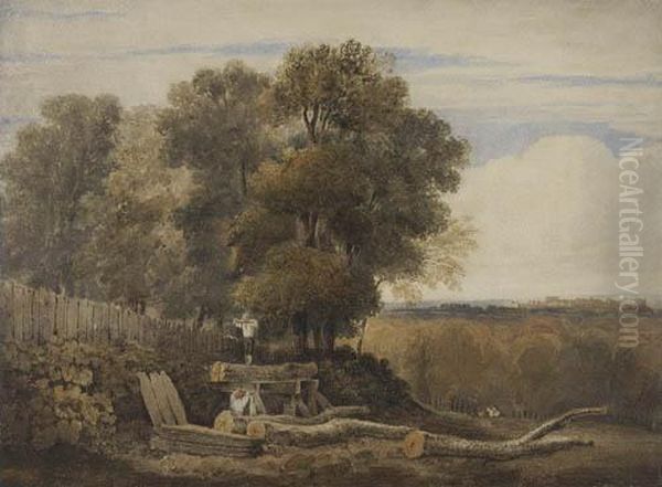 Woodcutters In Windsor Forest - view 1