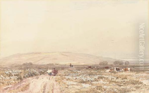 Travellers On A Moorland Track - view 1