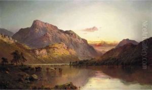 The Evening Glow, Ben Lomond by Alfred de Breanski