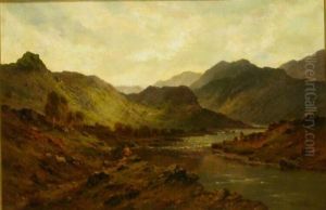 A Trout Stream In The Highlands by Alfred de Breanski
