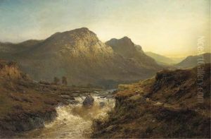 An Autumn Evening-'the Foyers', Invernesshire by Alfred de Breanski