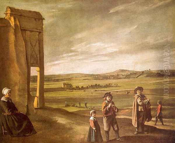 Landscape with Peasants 1640 - view 1