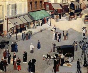 La Place Pigalle Paris by Pierre Carriere-Belleuse