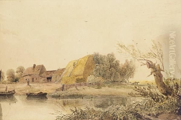 Building The Hayrick - view 1