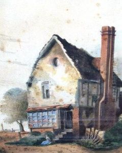 Figure On The Steps Of A Cottage; Watercolour, Bears Signature, 20.8x17.8cm by Peter de Wint