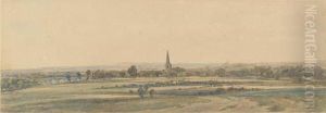 A Church In An Extensive Landscape by Peter de Wint