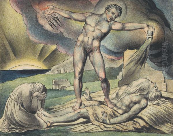 Satan smiting Job with Boils - view 1