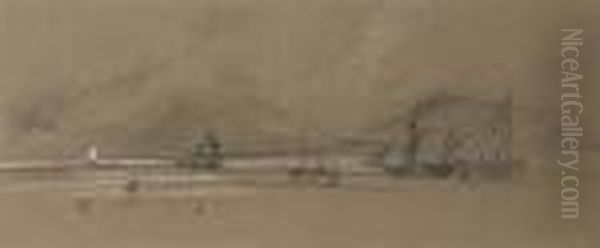Fishing Vessels In A Coastal Landscape - view 1