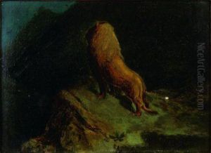 Un Lion Dans La Montagne. by Gustave Dore