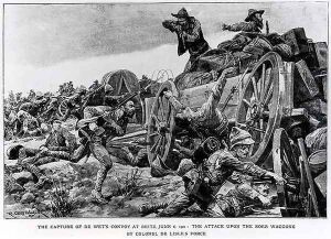 The Capture of de Wet's Convoy at Reitz, June 6 1901. The Attack upon the Boer Wagons by Colonel de Lisles Force by Richard Caton Woodville