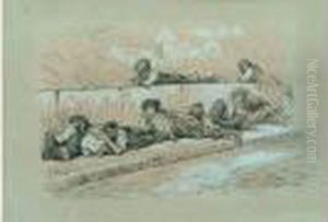 Le Repos Des Paysans Espagnols by Gustave Dore