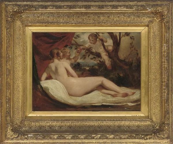Reclining Nude With Putti - view 1
