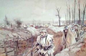 A Trench in Artois by Francois Flameng