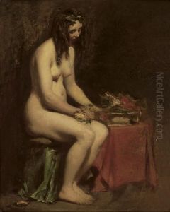 A Seated Female Nude by William Etty