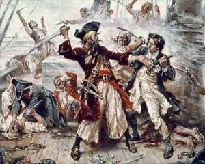 The Capture of the Pirate Blackbeard 2 by Jean-Leon Gerome Ferris