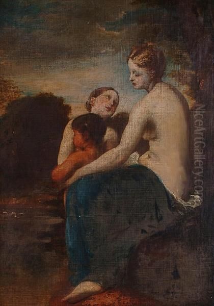 Mother And Children In A Landscape. - view 1