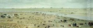 First and Second Corps of the Army Ready for attending Mass at Batei 1865 by Candido Lopez