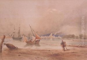 Estuary Scene With Figures Estuary Scene With Figures