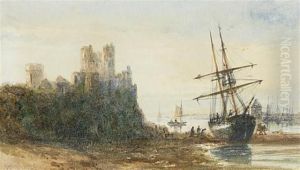Carnarvon Castle by Anthony Vandyke Copley Fielding