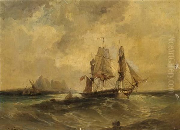 Sailing Vessels Off The Shore; Shipping Of The Coast - view 1