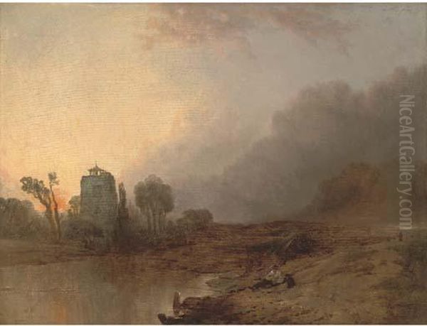 A Rest By The Wayside, Sunset - view 1
