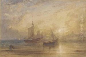 Off Ramsgate At Sunset by Anthony Vandyke Copley Fielding