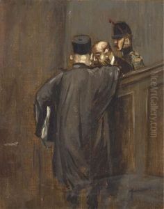 Scene De Tribunal by Jean-Louis Forain