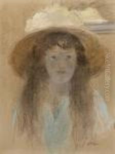 Fille Avec Un Chapeau by Jean-Louis Forain