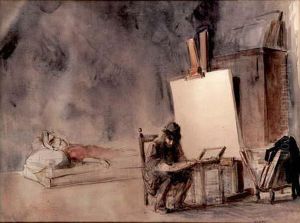 Le Modele Dans L'atelier by Jean-Louis Forain