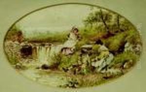 An Oval Water Colour An Oval Water Colour