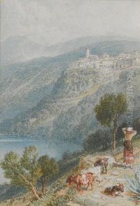 A View Across The Rhine by Myles Birket Foster