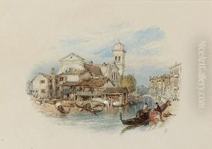The Gondola Yards, Venice by Myles Birket Foster