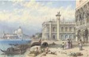 The Lion At St Mark's Square And The Doge's Palace, Venice