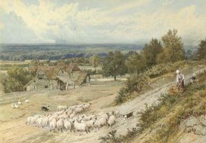 A Farmhouse Near Haslemere With Children Blackberrying A Farmhouse Near Haslemere With Children Blackberrying