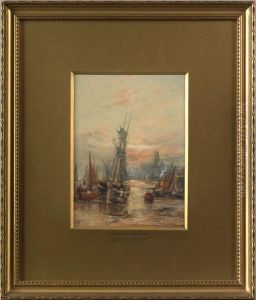 Ramsgate Harbour by Myles Birket Foster